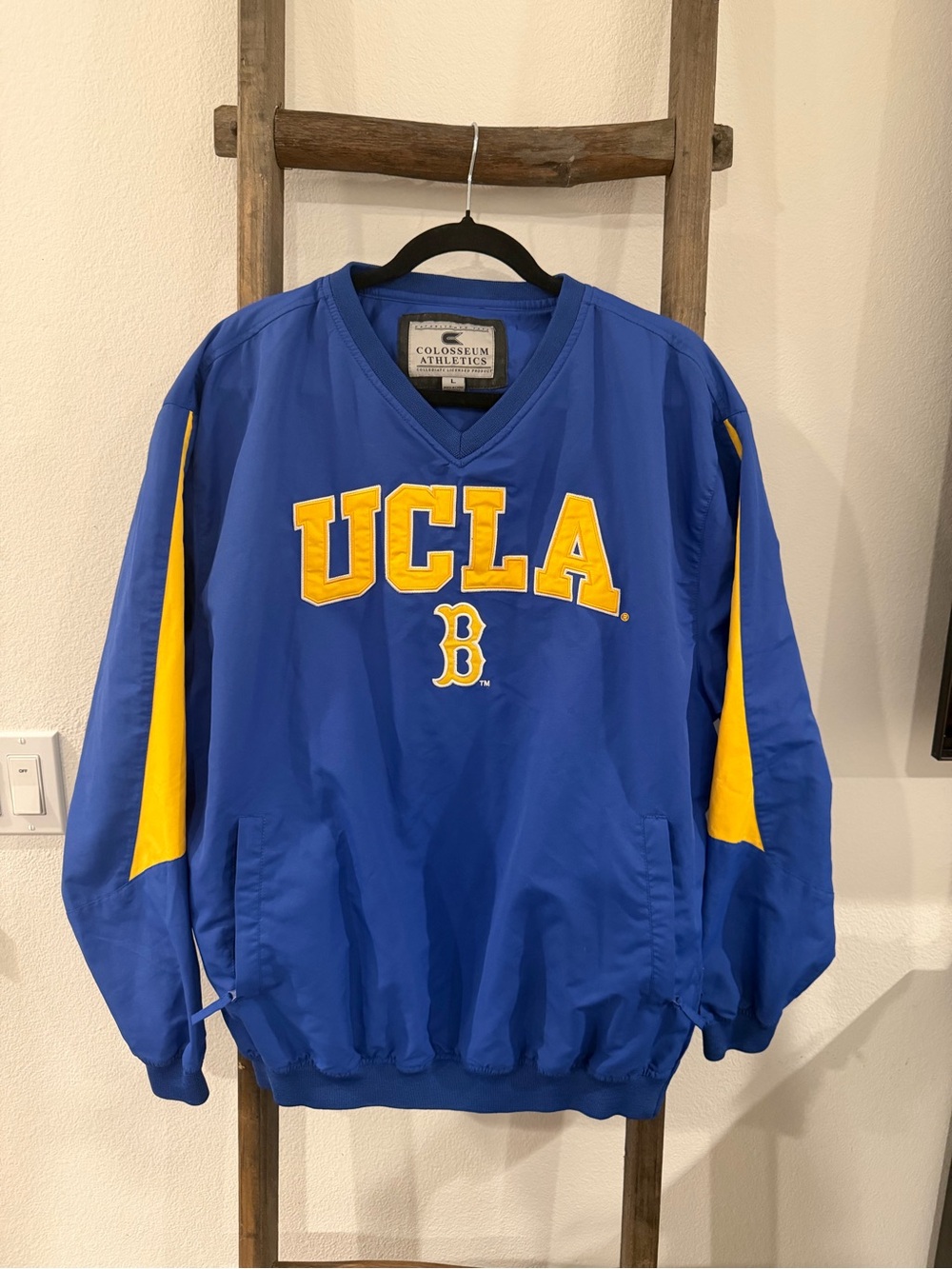 Vintage Colosseum Blue and Yellow UCLA Pullover Windbreaker